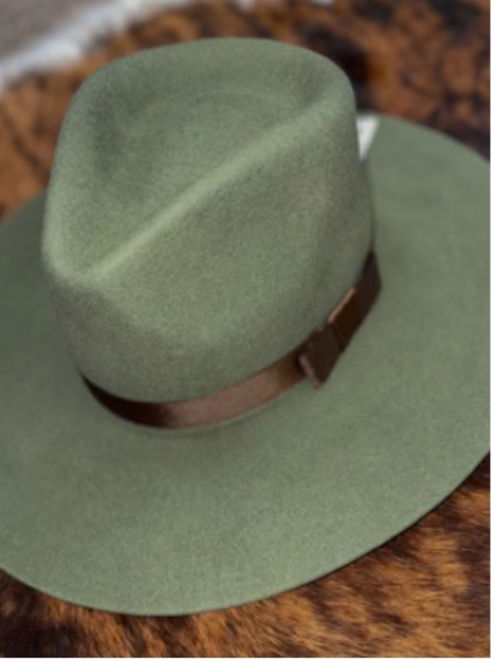 TWISTER Ladies Olive Fedora Hat SKU: T78100248. Olive Green w/ Brown Band NWT